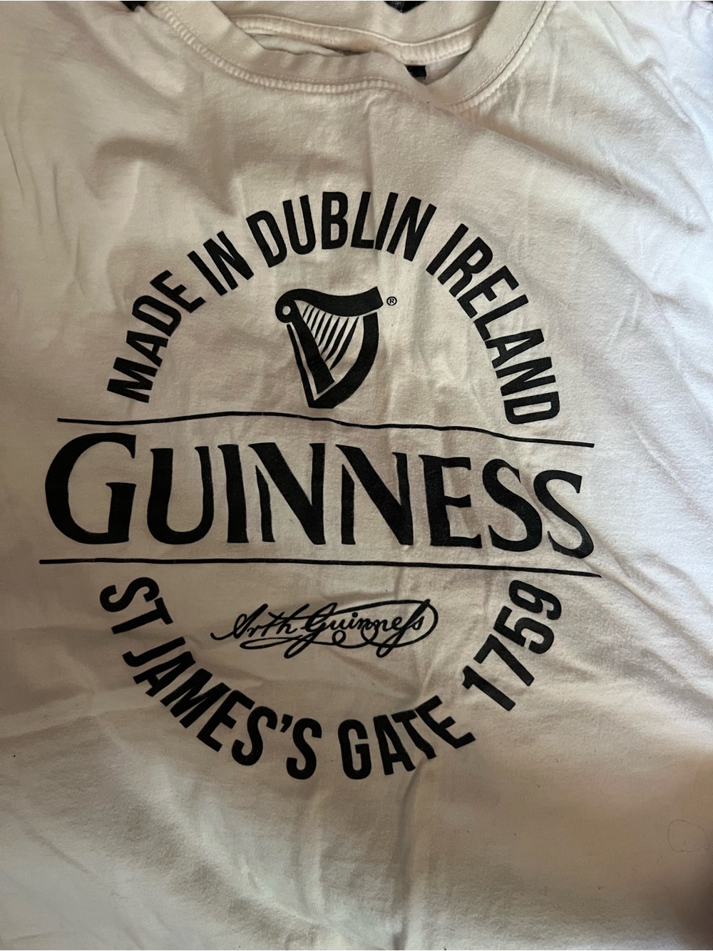 Guinness White T-Shirt From Guinness Factory